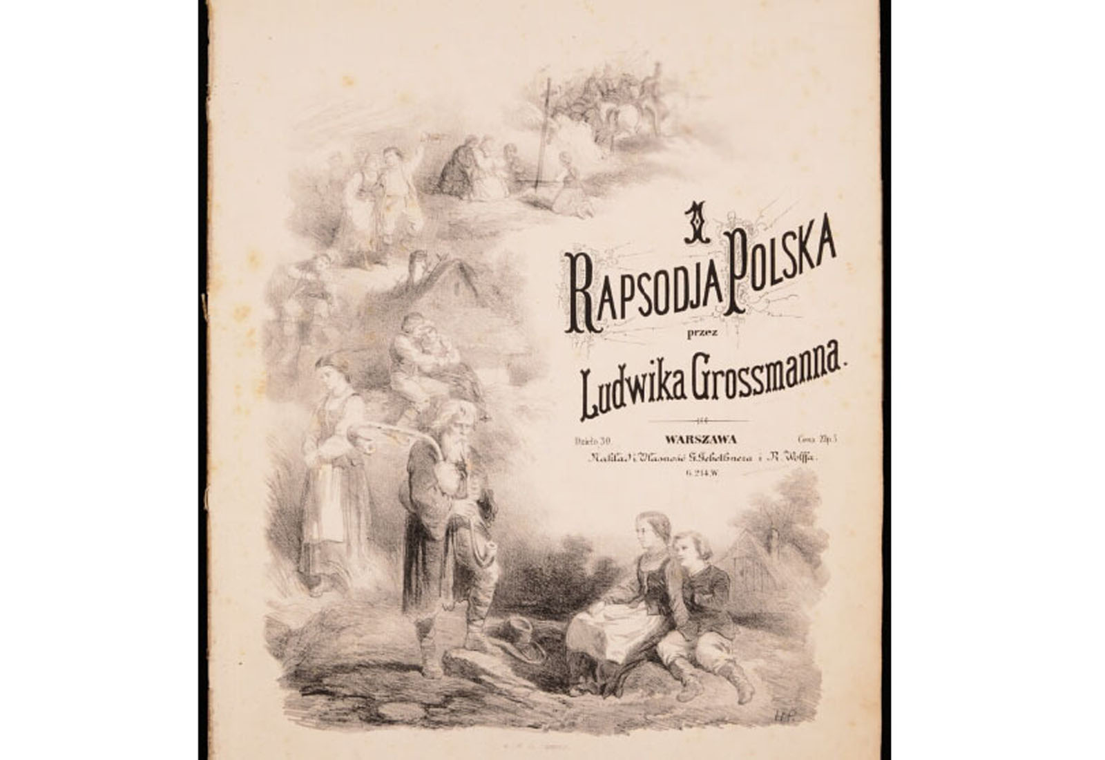 Grafika z napisem: Rapsodia polska Ludwika Grossmanna