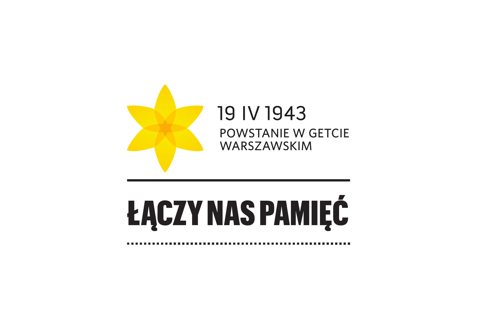 plakat okolicznościowy z okazji rocznicy powstania w getcie warszawskim