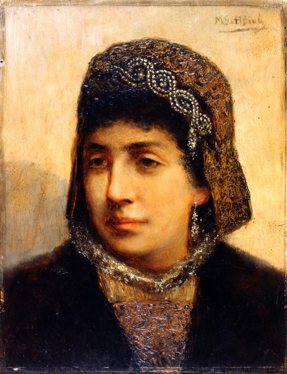 Obraz Maurycego Gottlieba "Portret żydowskiej narzeczonej"