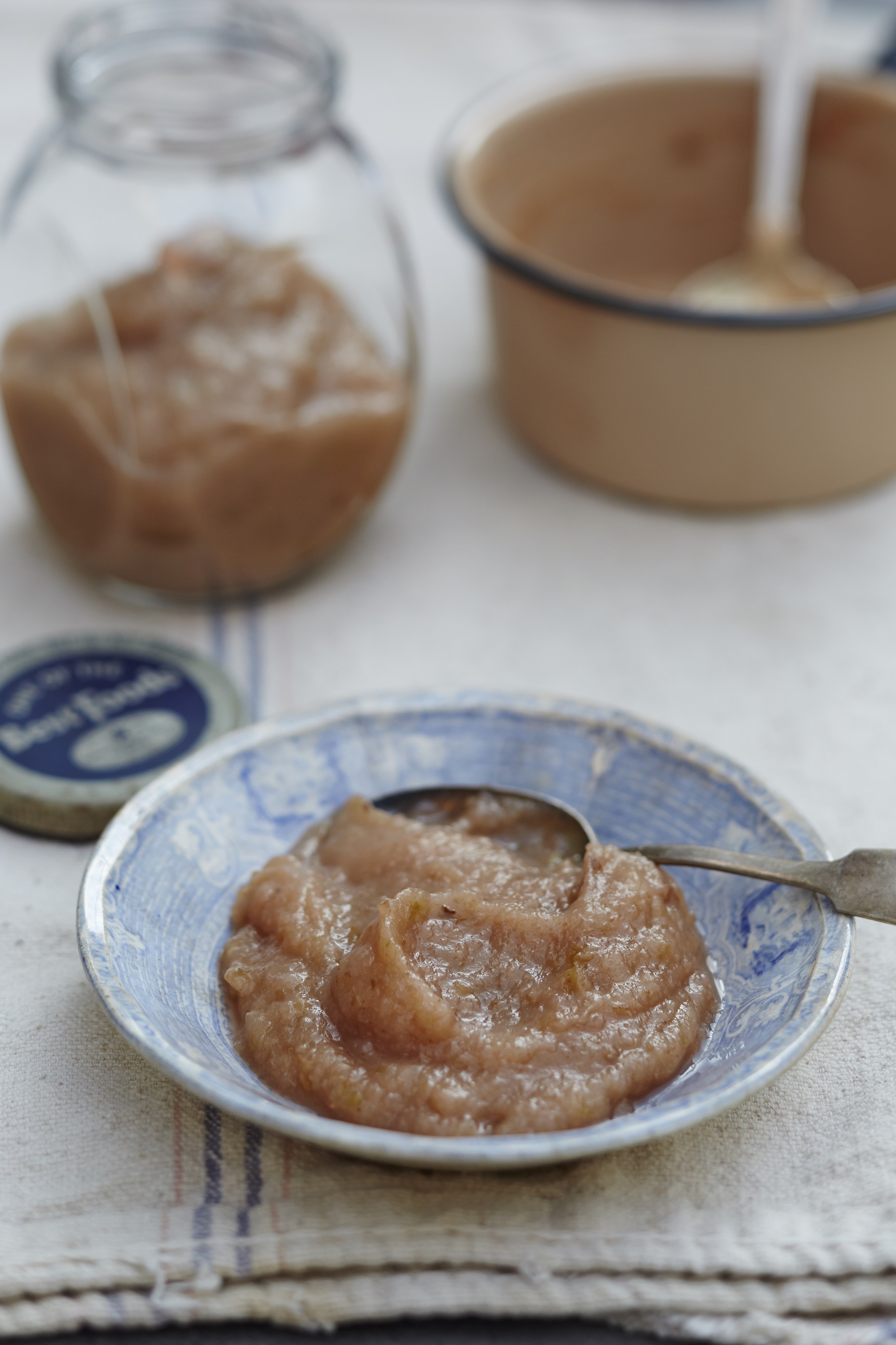 Apple pear sauce by Gefilteria in a bowl.