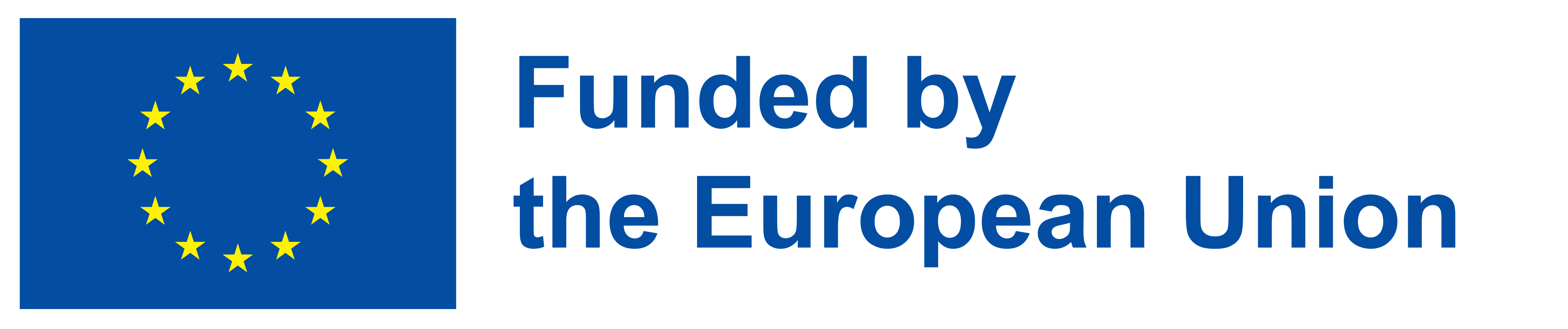 Logo of EU with inscription Funded by European Union