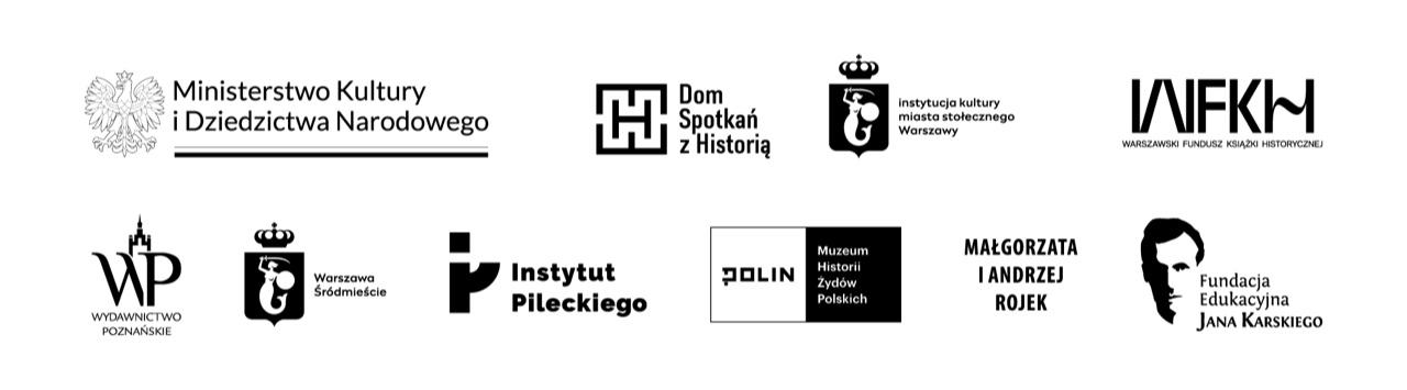 Logotypy organizatorów i partnerów Czytelni POLIN o Janie Karskim