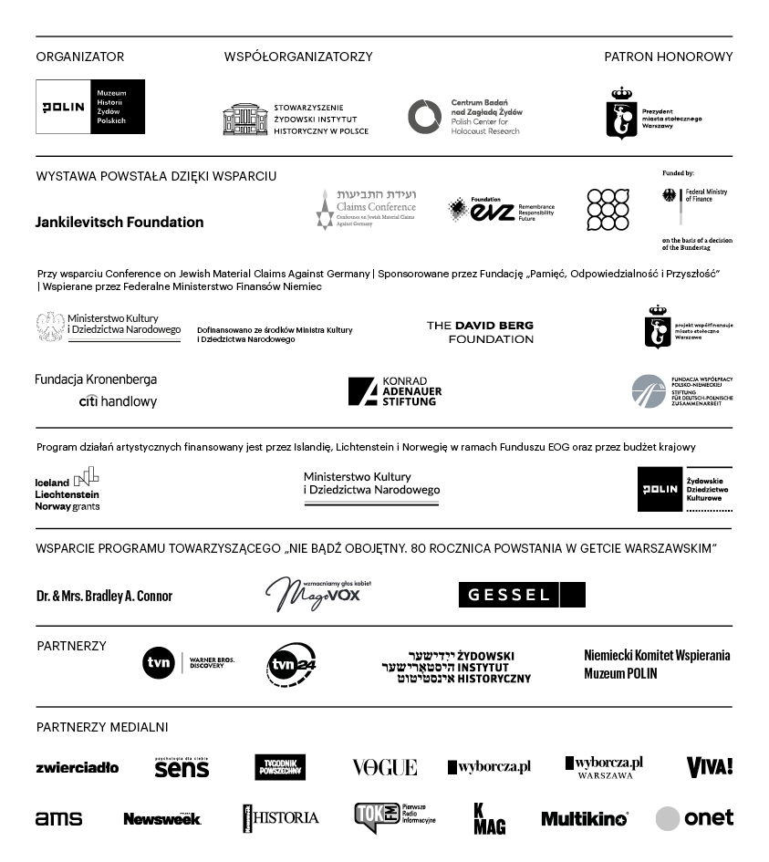 Logotypy organizatorów, partnerów i sponsorów programu "Nie bądź obojętny"
