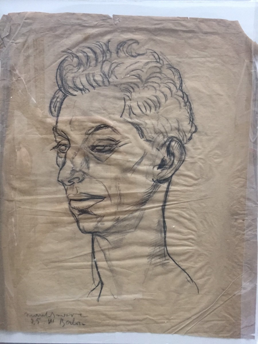 Marek Szwarc, Portret mężczyzny (Broderzona?),ołówek, fot. Muzeum POLIN