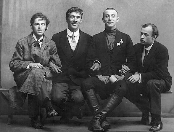 Od lewej: Osip Mandelsztam, Korniej Czukowski, Beniedikt Liwszyc, Jurij Annenkow