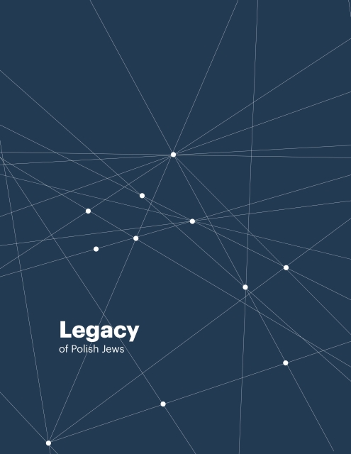 Ac over of the book "Legacy of Polish Jews" - white letters on navy background