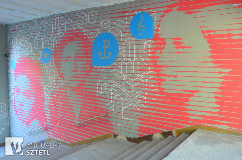 Mural to women who were in the Warsaw Ghetto.