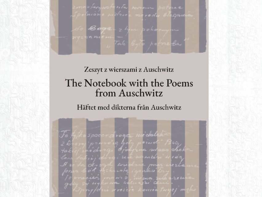 Okładka "Zeszytu z wierszami z Auschwitz" / "The Notebook with the Poems from Auschwitz".