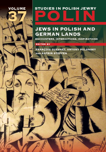 Okładka trzydziestego siódmego tomu czasopisma "POLIN Studies in Polish Jewry".