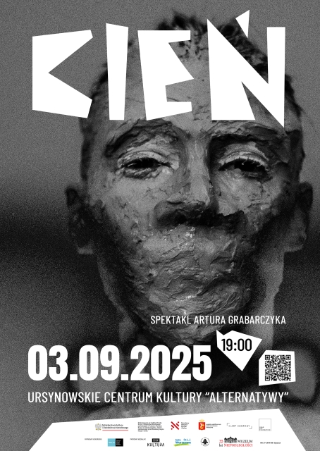 Plakat spektaklu "Cień", 3.09.2025, Ursynowskie Centrum Kultury "Alternatywy".