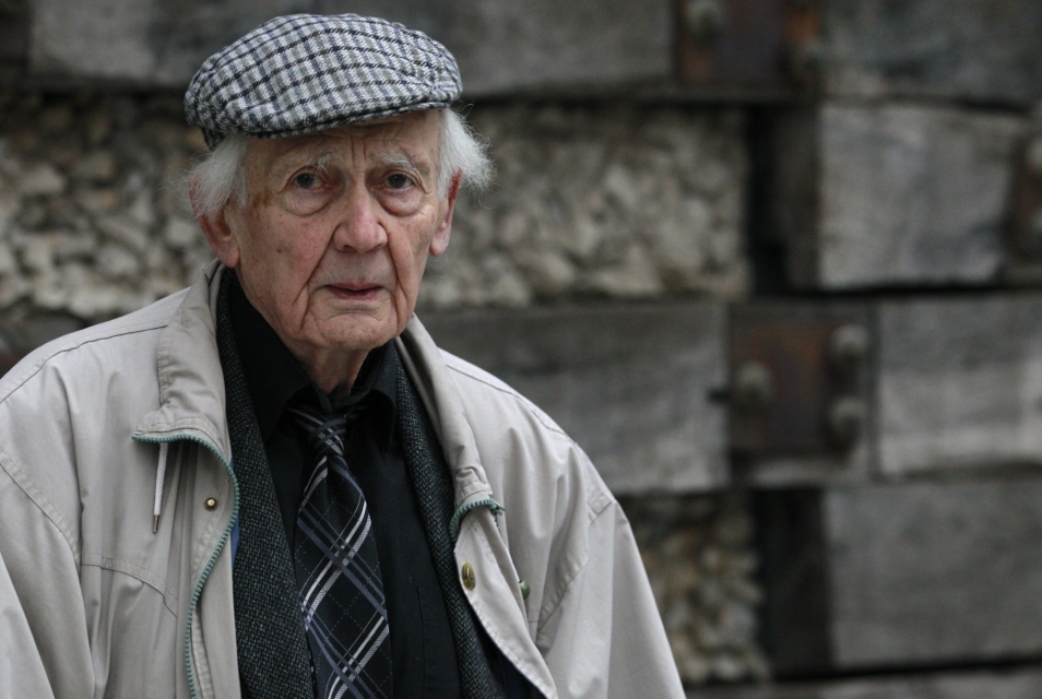 Zygmunt Bauman w trakcie wywiadu w Hiszpanii.