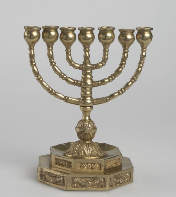 Golden menorah