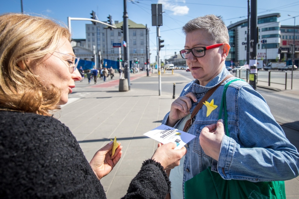 Wolontariusze akcji społeczno-edukacyjnej Żonkile 2018