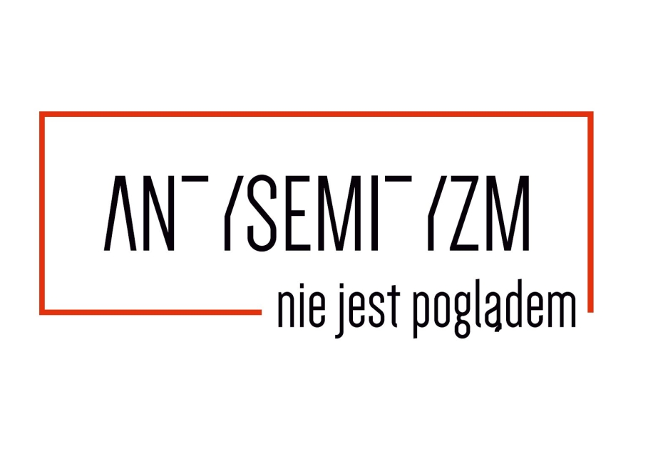 Napis: ANTYSEMITYZM nie jest poglądem