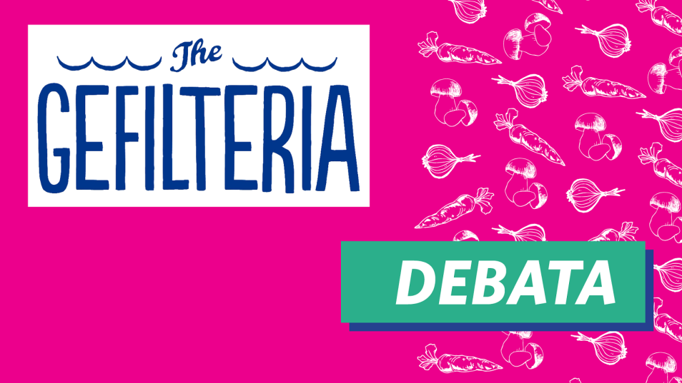 The Gefilteria debata - grafika ilustracyjna.