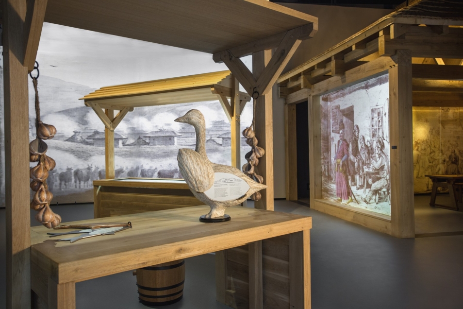 Galeria "Żydowskie miasteczko" na wystawie stałej w Muzeum POLIN.