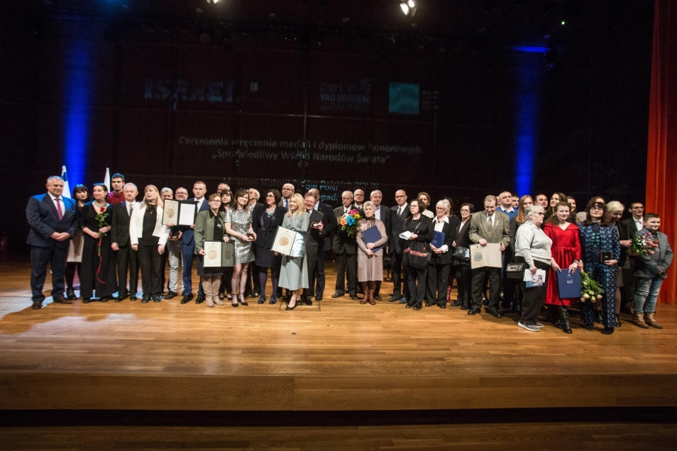 Gala Sprawiedliwi 2018, Muzeum POLIN, Polscy Sprawiedliwi, Sprawiedliwi Wśród Narodów Świata, Yad Vashem