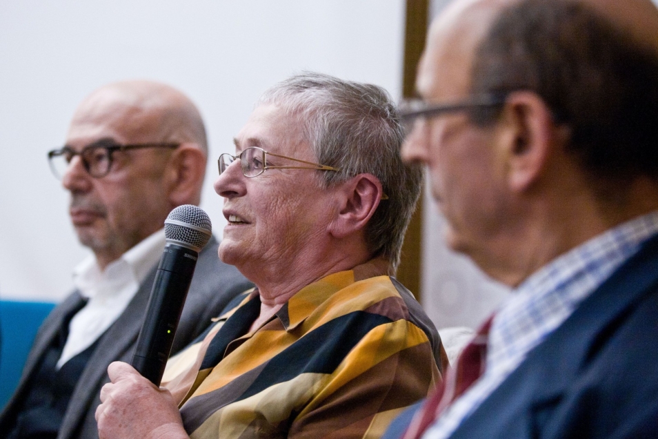 Troje panelistów podczas debaty o marcu '68