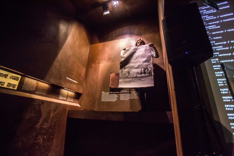 Część galerii Zagłada w Muzeum POLIN.