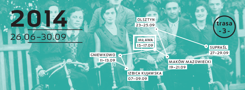 Grafika z napisem trasa nr 3, 2014, 26.06-30.09.