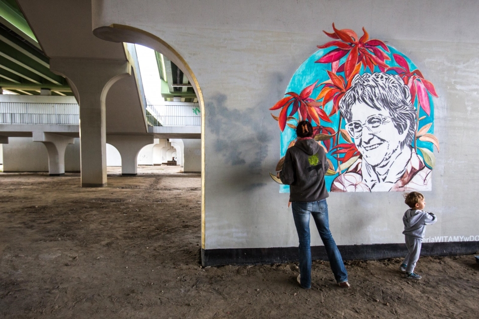 Witaj w domu, murale, Dworzec Gdański