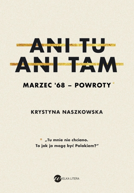 Okładka książki Krystyny Naszkowskiej "Ani tu, ani tam".