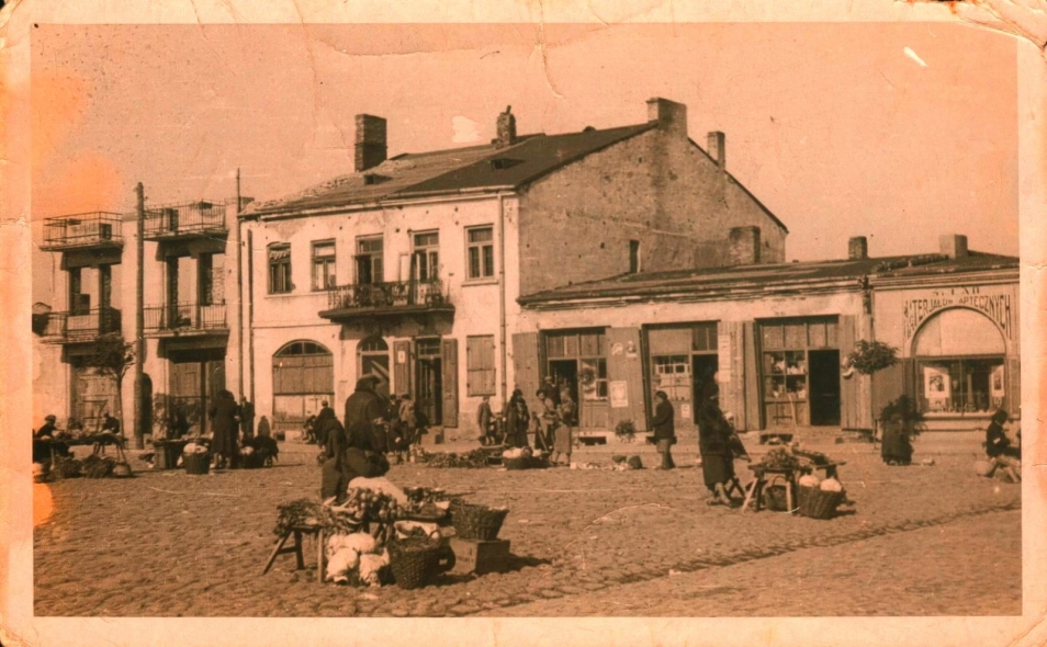 Rynek w Sochaczewie. Pocztówka.