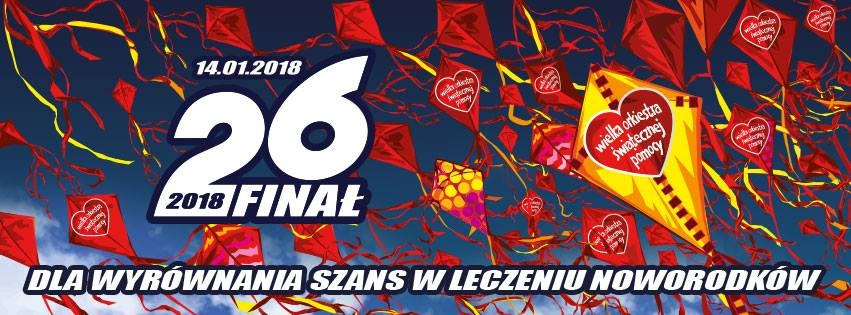 Grafika promująca 26 finał WOŚP 2018