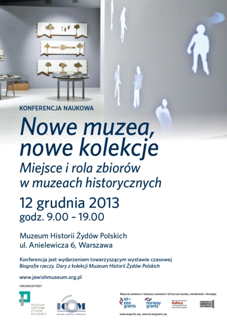 plakat konferencji "Nowe muzea, nowe kolekcje", grudzień 2013