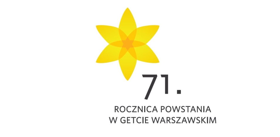 grafika z napisem 71. rocznica powstania w getcie warszawskim