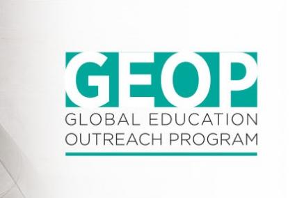 Logo GEOP - Global Education Outreach Program.
