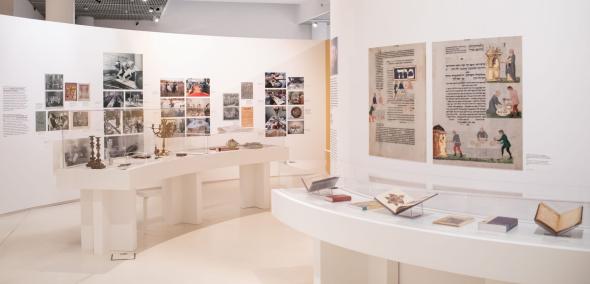 Przestrzeń wystawy czasowej "Od kuchni" w Muzeum POLIN.
