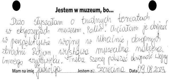 Opinia o wystawie stałej Muzeum POLIN z sierpnia 2023 roku