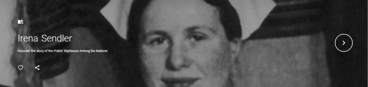Czarno-białe zdjęcie młodej kobiety w czepku pielęgniarskim - Irena Sendler.