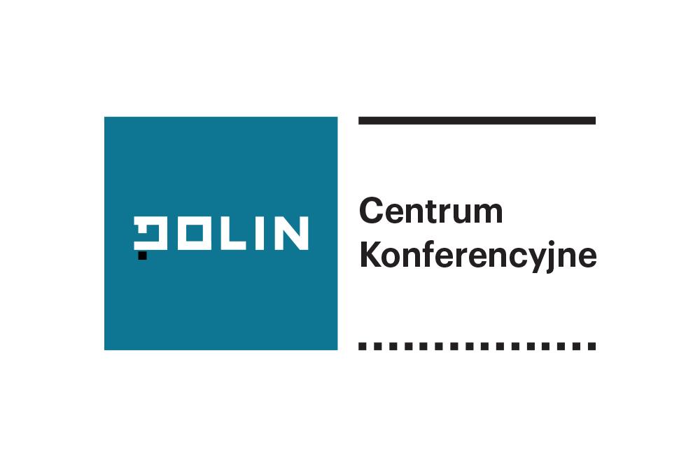 Na obrazie widzimy logo Centrum Konferencyjnego Muzeum POLIN.