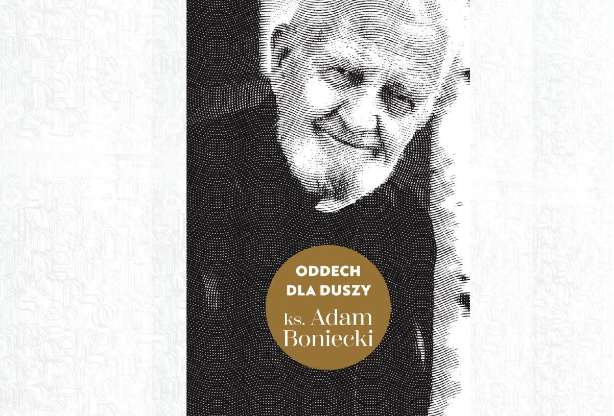 Adam Boniecki na okładce swojej książki "Oddech dla duszy".