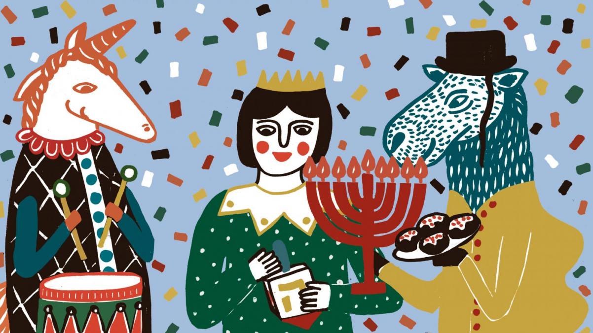 Światła Chanuki - wydarzenie dla rodzin z dziećmi, Grafika ilustracyjna