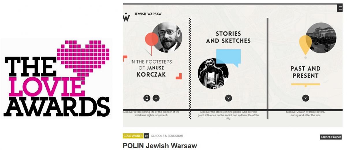 Grafika ilustracyjna. "Żydowska Warszawa" Gold WInner Lovie Awards w kategorii Schools&Education