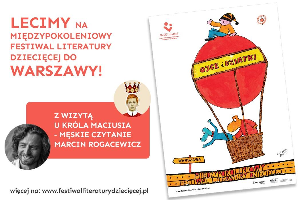 Męski czytanie - fragmenty "Króla Maciusia Pierwszego" czytane podczas Międzypokoleniowego Festiwalu Literatury Dziecięcej