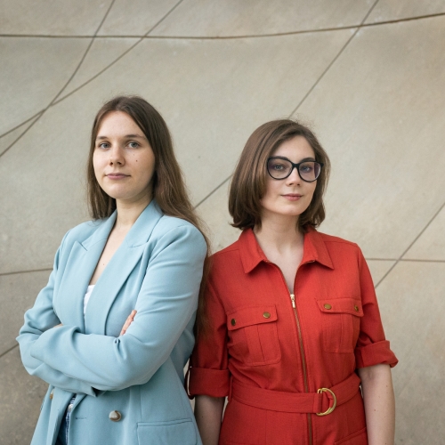Mariia Bilostotska i Aliaksandra Trutneva z Muzeum POLIN.