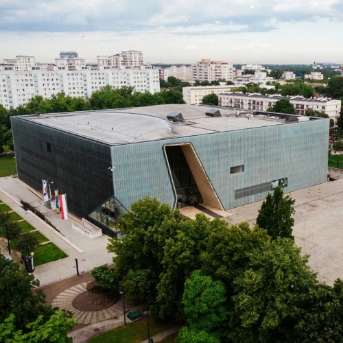 Budynek Muzeum POLIN z góry.
